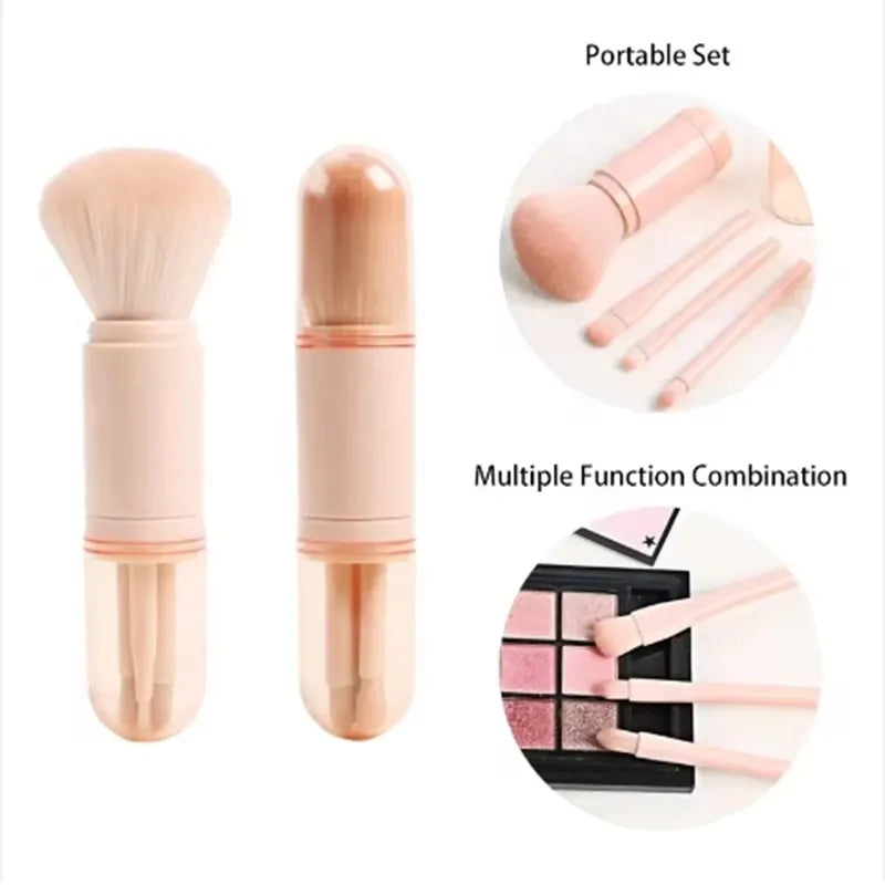 Mini 4-in-1 Travel Brush Set